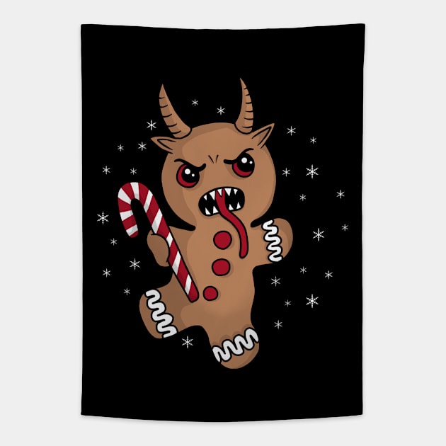 Gingerbread Krampus Tapestry by valentinahramov