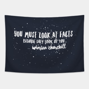 You must look at facts, because they look at you Tapestry