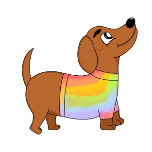 Rainbow Dachshund T-Shirt