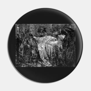 Deathbed. Jozef Israëls, 1824-1911 Pin