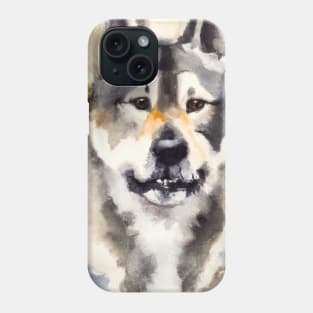 Norwegian Elkhound Watercolor - Dog Lover Gifts Phone Case