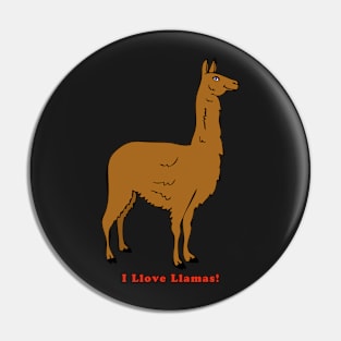 I Love Llamas #2 Pin