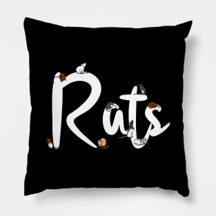 Pet Rats Lettering Pillow