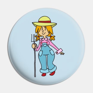 Rehaired Farmer Girl Pin