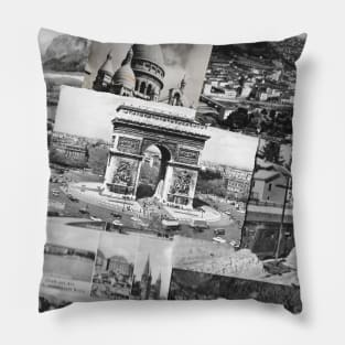 Old black and white postcards - 1 Pillow