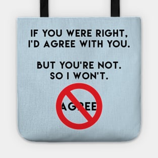 If You Were Right, I'd Agree. Tote