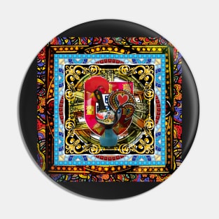 Portuguese folk art Pin