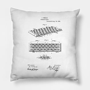 Furnace Grate Vintage Retro Patent Hand Drawing Pillow