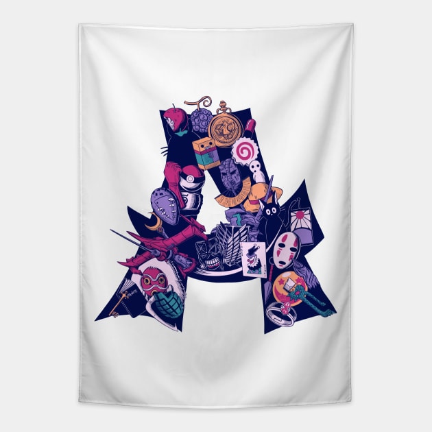 A Is For Anime Tapestry by Sachpica