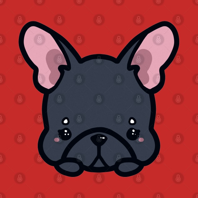 Black French bulldog breed kawaii cute adorable by astronauticarte