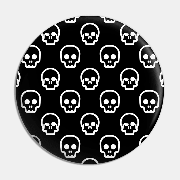 Creepy Skulls Pattern Pin by LunaMay