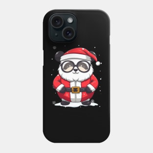 Panda Fat Xmas Funny Panda Cute Christmas Santa Claus Team Phone Case