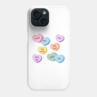 Rude Candy Hearts Pattern Phone Case