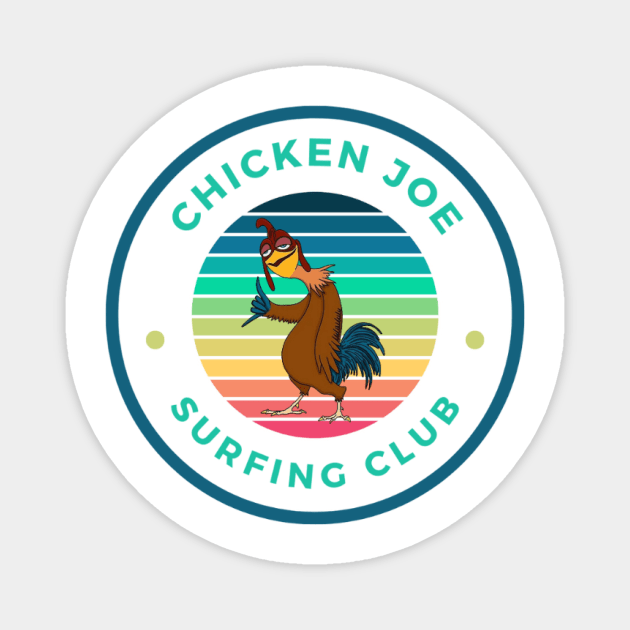 retro chicken joe surfing club Magnet by PSYCH90