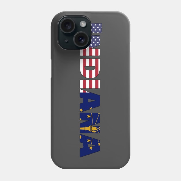 Indiana State Flag/American Flag Logo Phone Case by ElevenGraphics