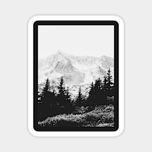 Forest print, Nature, Landscape, Scandinavian, Nordic, Fashion print, Scandinavian art, Modern art, Wall art, Print, Minimalistic, Modern Magnet