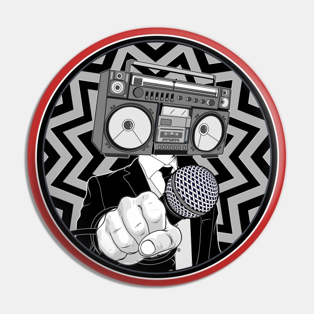 BoomBox on the Mic Pin by RRMStudios