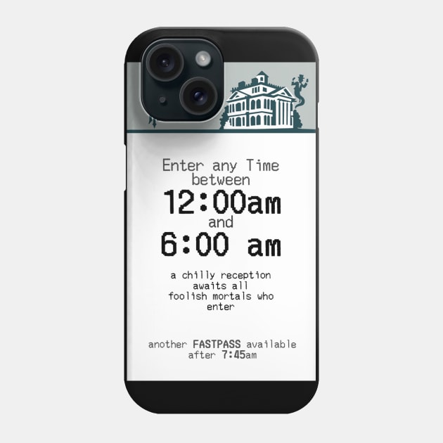 Haunted Fast Pass Phone Case by Bt519