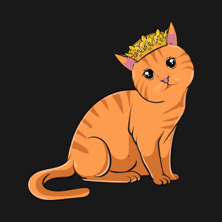 Sweet, cute cat princess with crown. T-Shirt