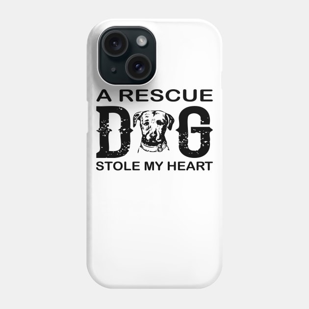 A Rescue Dog Stole My Heart Phone Case by Be Awesome 