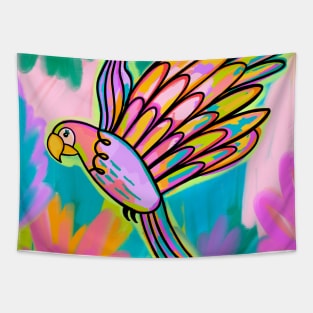 Wild Macaw Tapestry