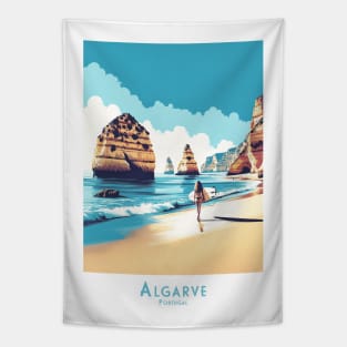 Surfer Girl at Algarve Surf Paradise Tapestry