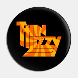 Thin Lizzy Orange Spiral Fanart Pin