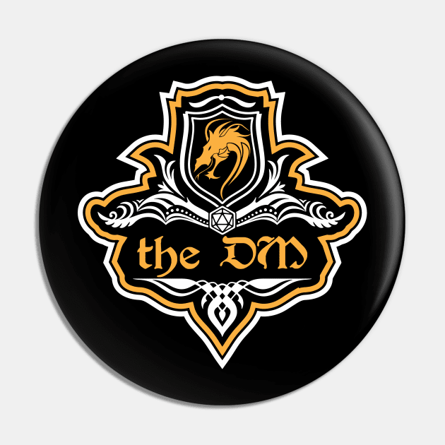 D&D DM Dungeon Master Crest Pin by Sunburst