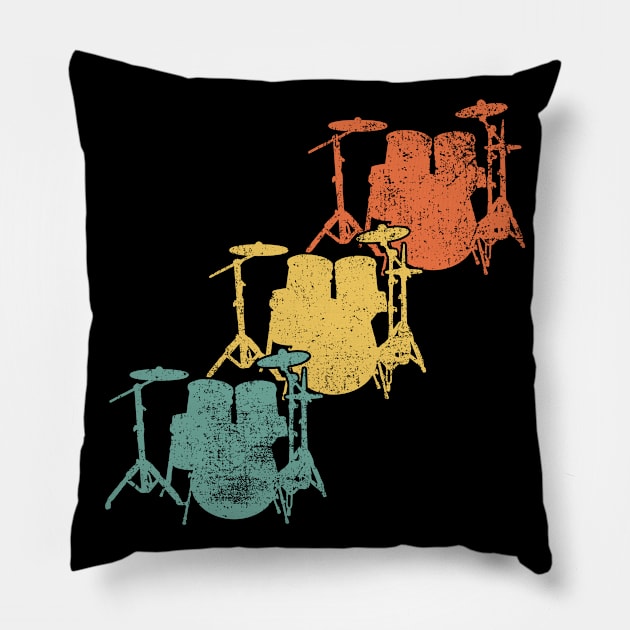 Drumming Drums Drummer Pillow by KAWAIITEE