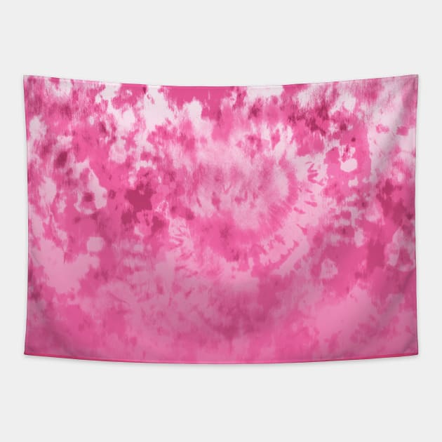 Ombre Hot Pink Tie-Dye Tapestry by Carolina Díaz