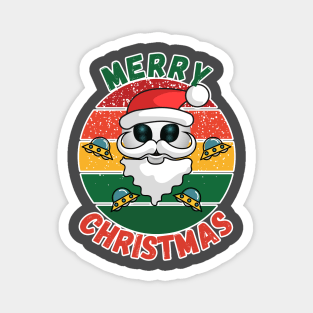 Alien Santa, Merry Christmas Funny festive Humor Magnet