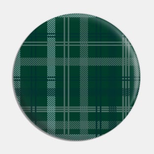 Green Winter Plaid Pattern Pin