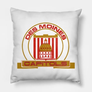 Defunct Des Moines Capitols Hockey Team Pillow