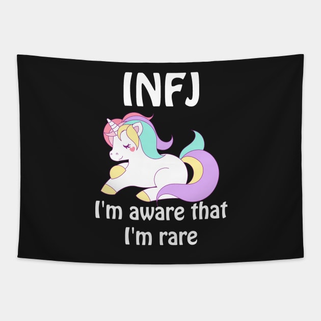 INFJ Unicorn Rare Personality Type T-Shirt Tapestry by jennifersoldner