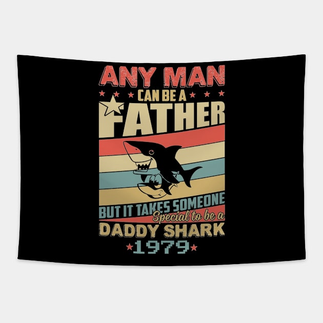 Any man can be a daddy shark 1979 Tapestry by tranduynoel