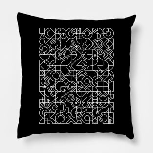 Electronic Music Producer Mosaic Pattern White Pillow