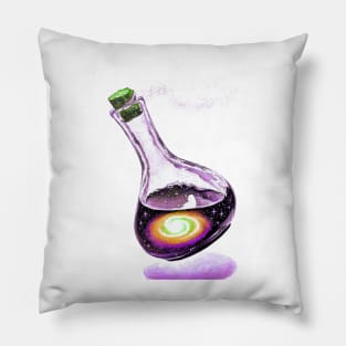 Space galaxy potion bottle Pillow