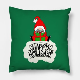 Happy Holidays Elf Gift Shirt Pillow