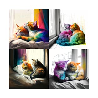 Window lovers, cute cats! T-Shirt