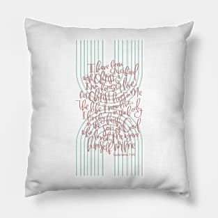 Galatians 2:20 - Christ Lives In Me -Sage Pillow