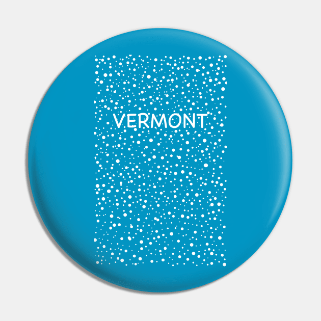 Vermont Big Snow Flurry Pin by alittlebluesky