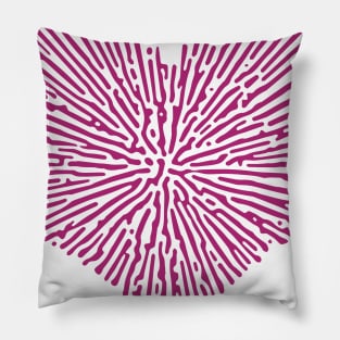 Turing Pattern Sunburst Love Heart (Pink) Pillow