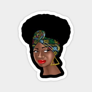 African woman with a beautiful headband Magnet