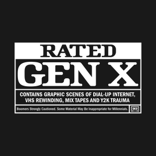 Rated Gen X: Retro Nostalgia - Mix Tapes and VHS T-Shirt