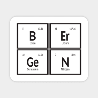 Bergen City Table of Elements Magnet