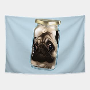 Fit In Pug Tapestry