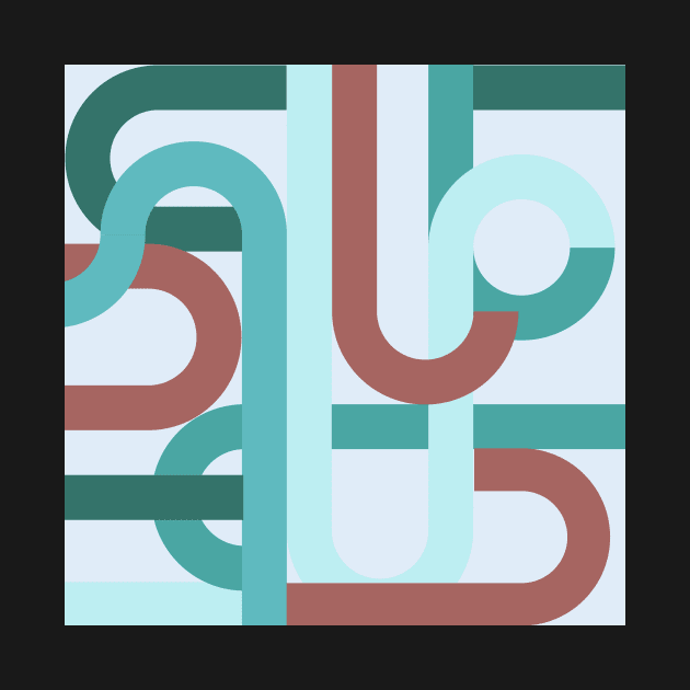 Blue geometric pattern abstract by soycarola