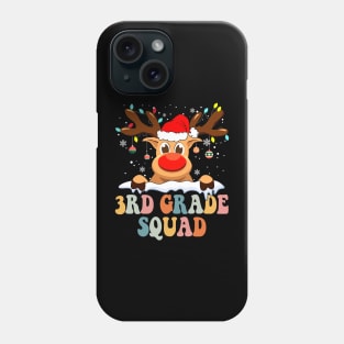 Reindeer 3rd Grade Teacher Squad Christmas Back To School Phone Case