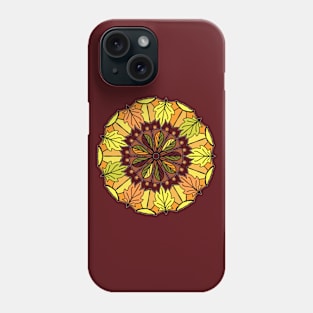 Autumn Leaves Brightly Circle Phone Case