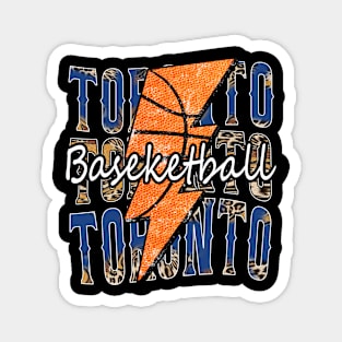 Graphic Basketball Toronto Proud Name Vintage Magnet